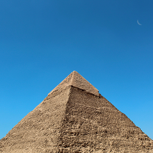 Pyramid of Khafre with Moon